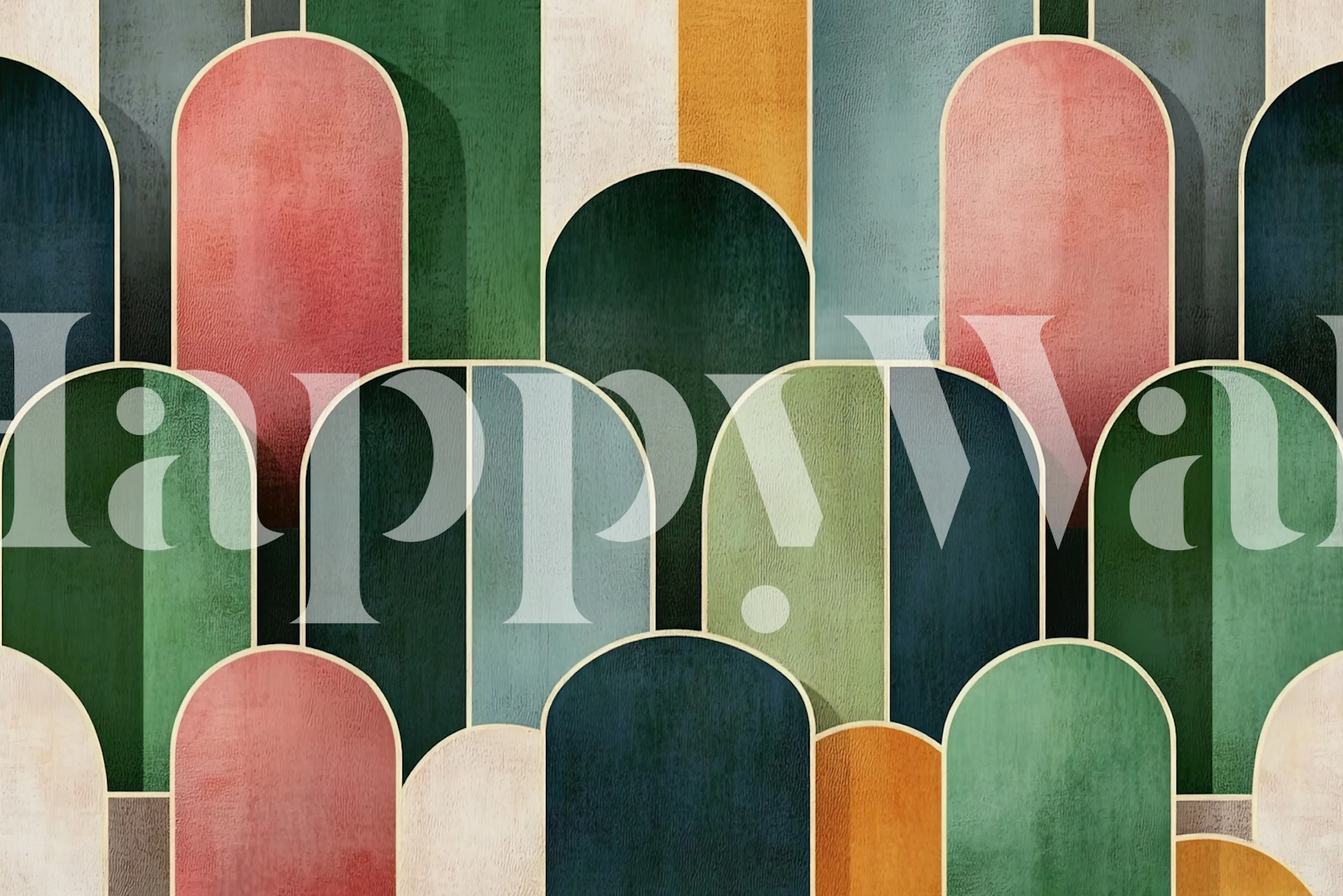 Tapeta Golden Deco Wall #2 w pokoju