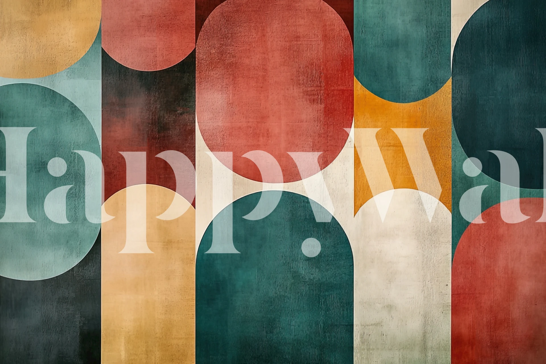 Golden Deco Wall #3 wallpaper in a room