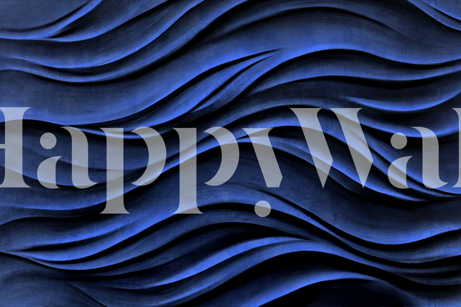 Cobalt blue abstract waves texture wallpaper