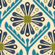 Geometric Daisy Vibes in Blue Green - S