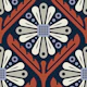 Geometric Daisy Vibes in Red Purple - S