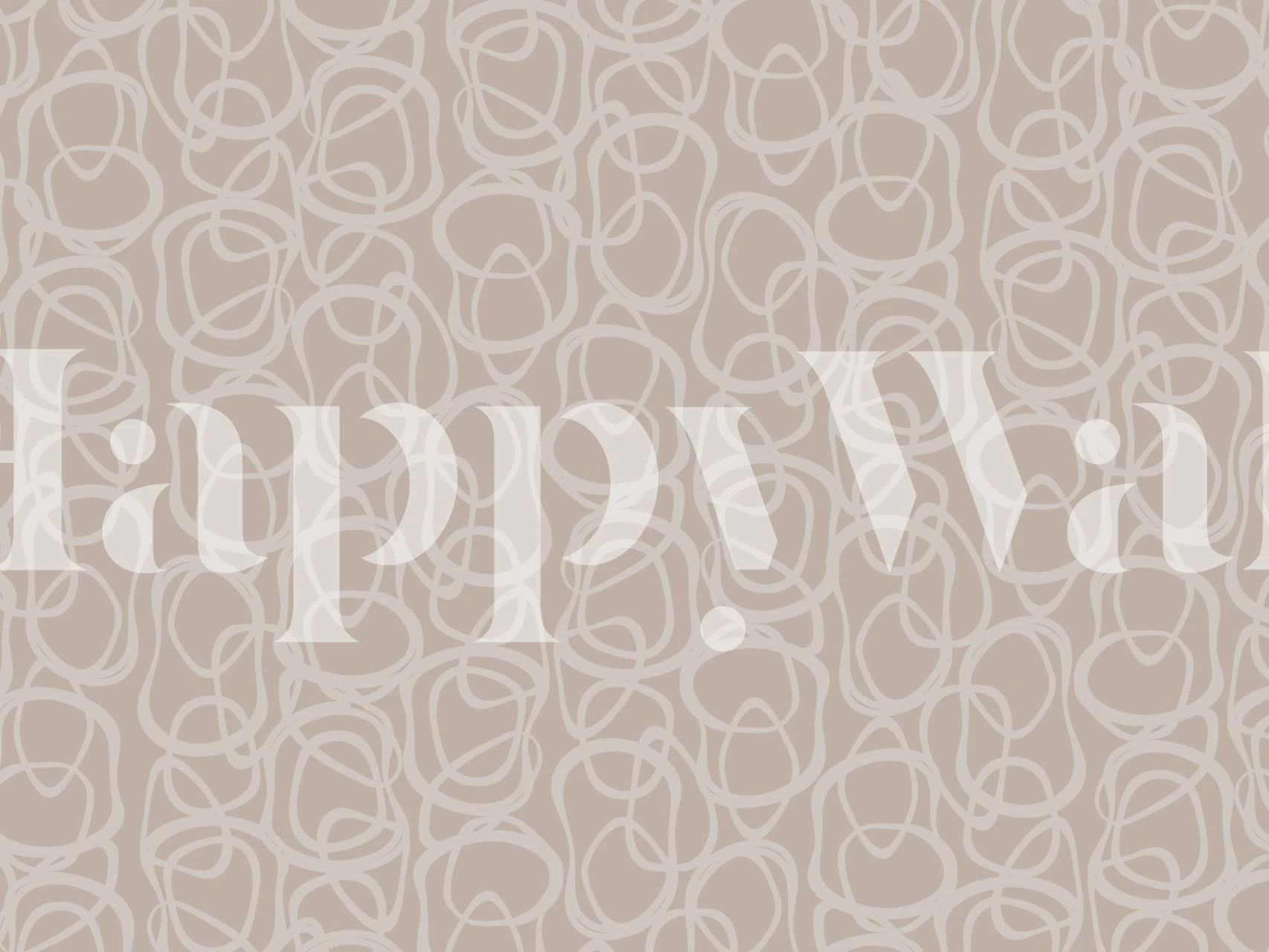 Papel pintado Interlocking Neutral Tan Line Shapes en una habitación