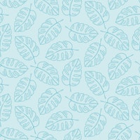 Monstera Leaf Turquoise carta da parati