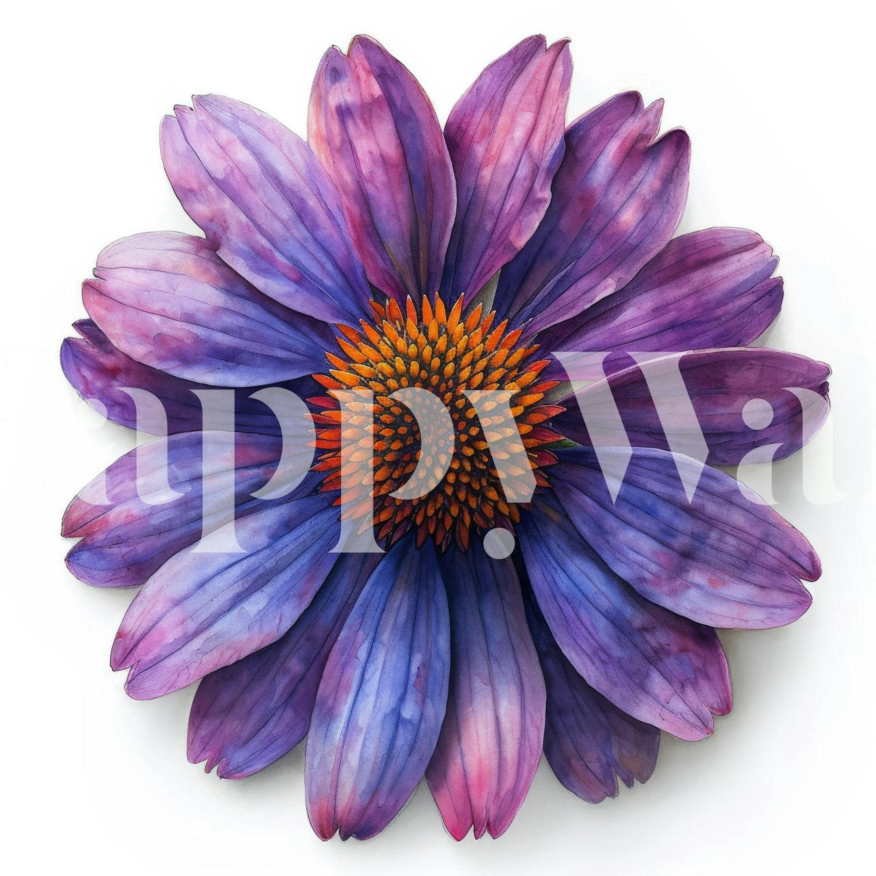 Coneflower Radiance wallpaper design in a room