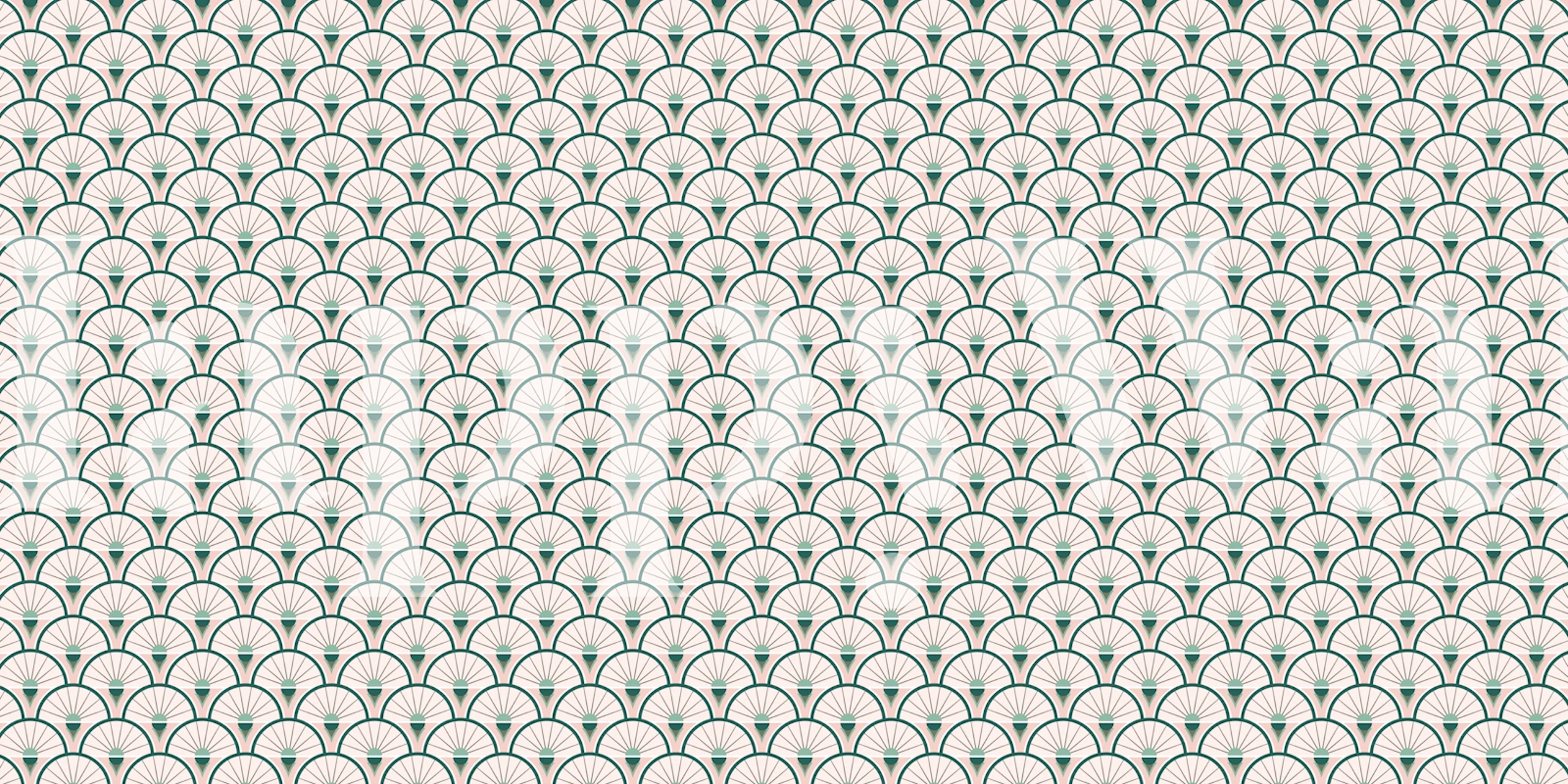 Art Deco Shell Charm wallpaper in a room