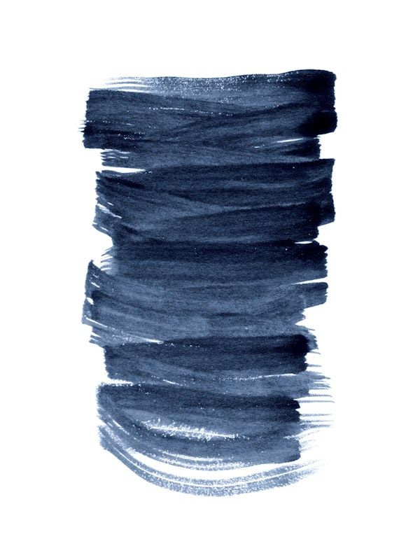 Just Indigo 3 | Abstract Minimal Brushstroke