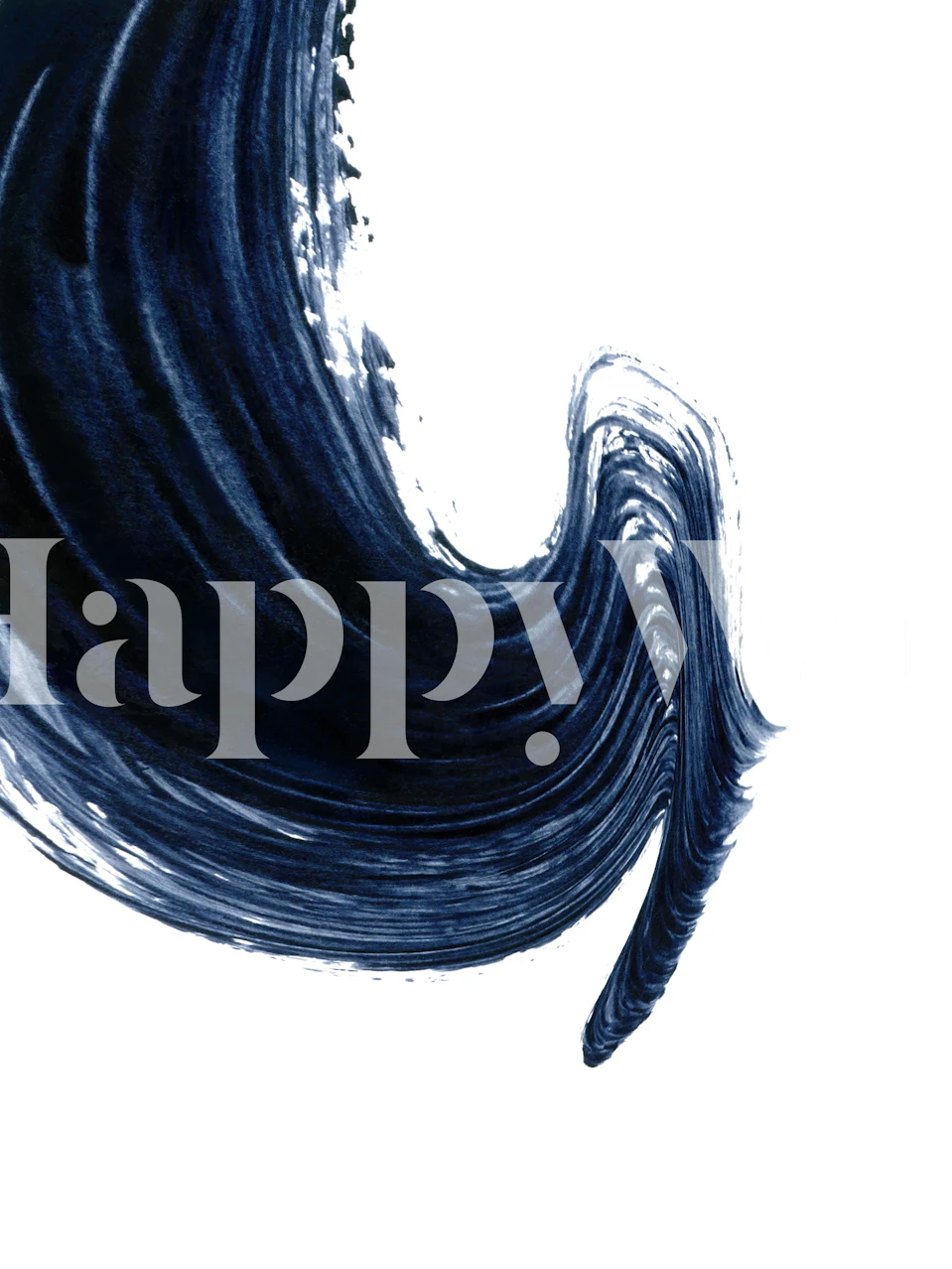 Indigo abstract minimal brushstroke wallpaper