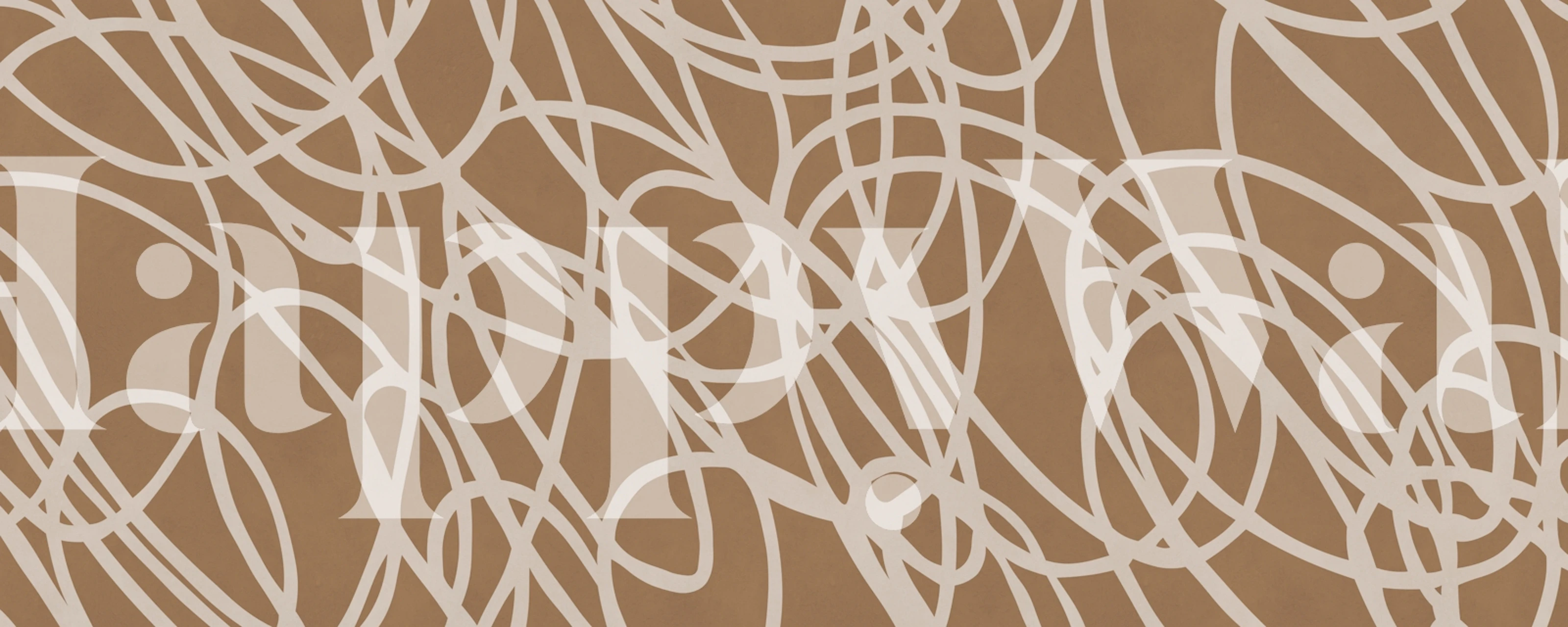 Abstract Line Harmony behang in een kamer