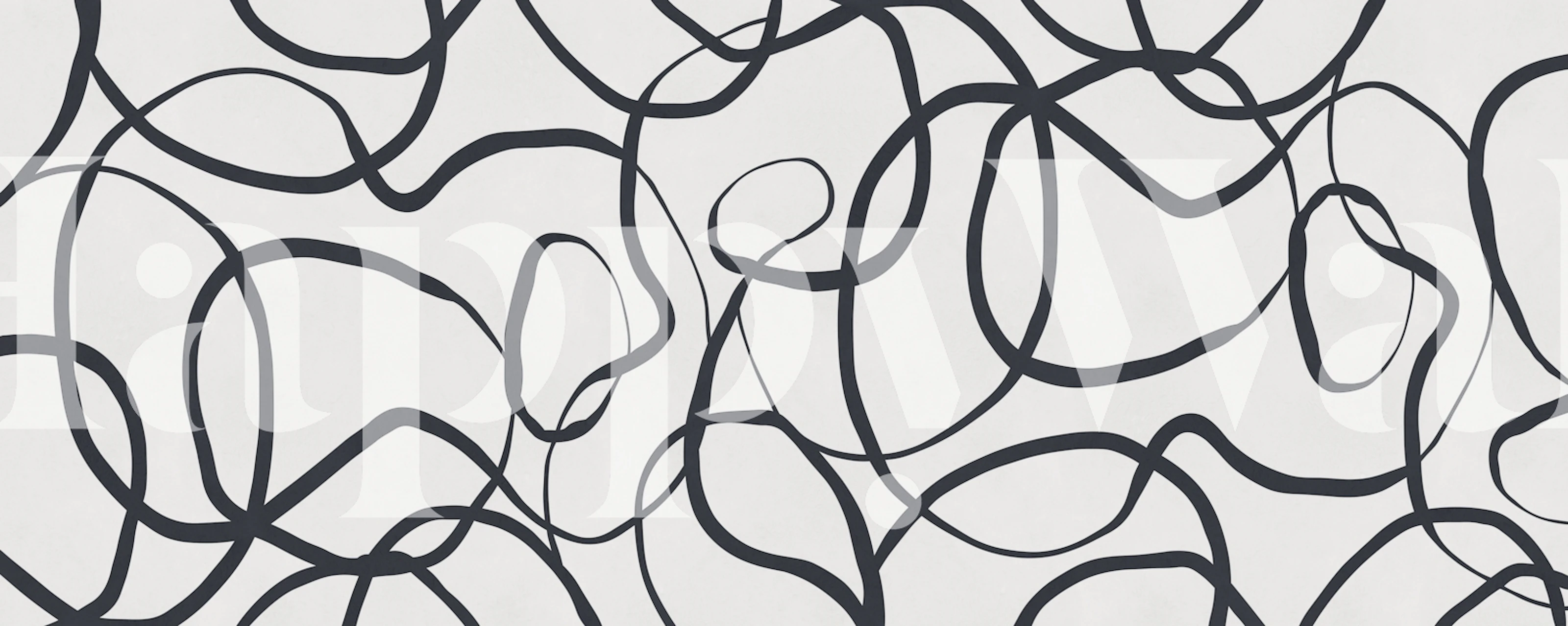 Tapetdesign für Abstract Black and White Swirls