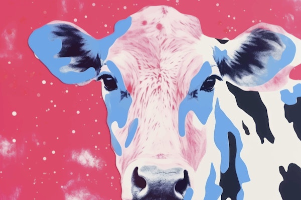 Colorful Cow Portrait