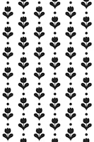 Tulip flowers garland / stripes /black white carta da parati