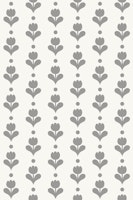 Tulip flowers garland / stripes / ditsy, grey carta da parati
