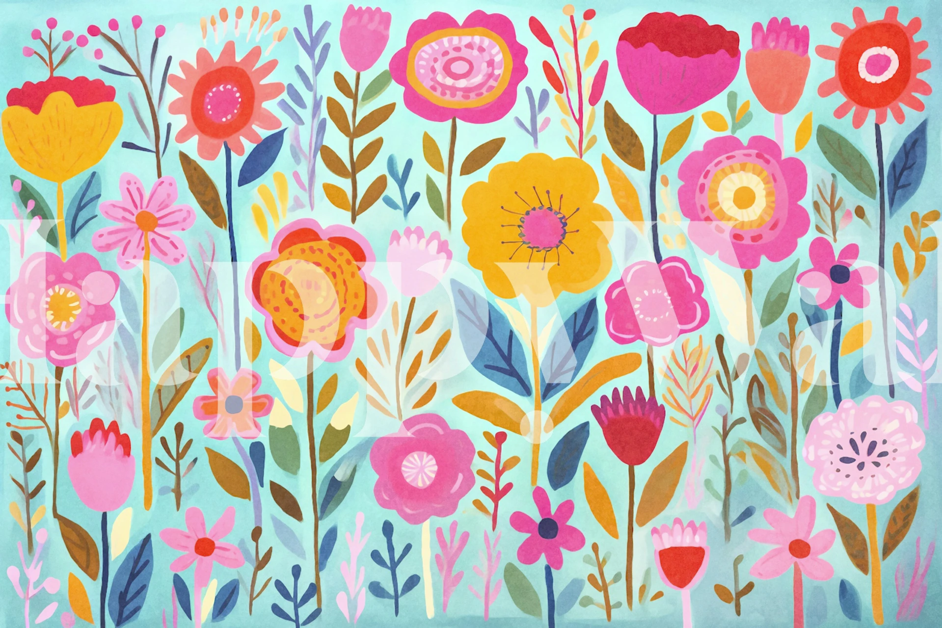 Colorful Spring Garden tapeta w pokoju