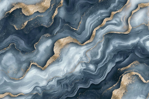 Mystic Blue Marble Waves