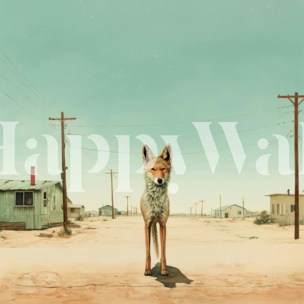 Papier peint Minimal Coyote dans une pièce