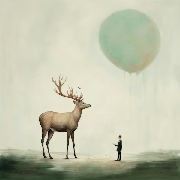 Minimal Deer and Floating Balloon