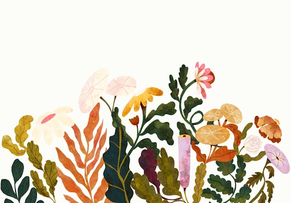 Vibrant Leafy Blooms