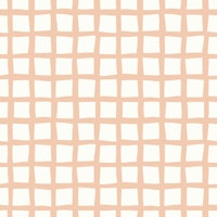 Organic Grid Peach Pink papel de parede