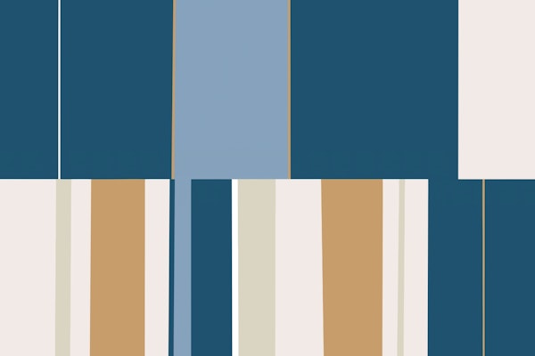 Mosaic Blue H1 | Organic Geometric Abstract