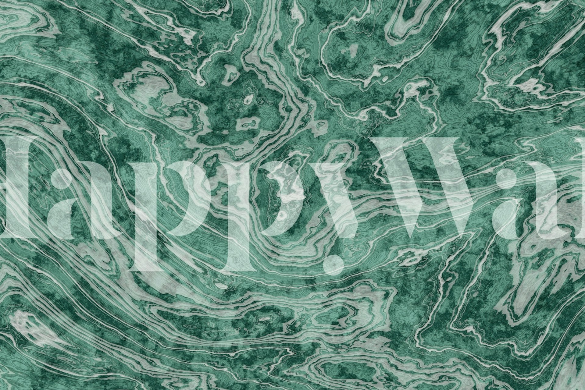 Jade green marble texture with white veining wallpaper