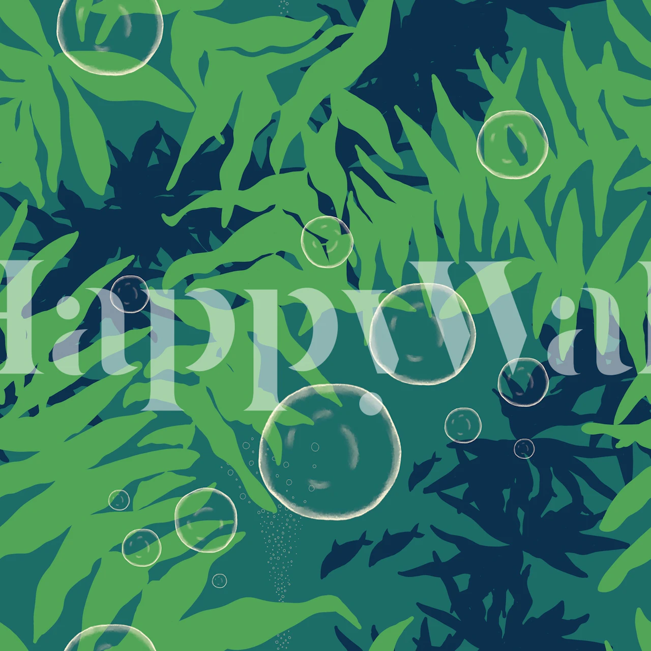 Deep Dive Aquatic wallpaper in a room