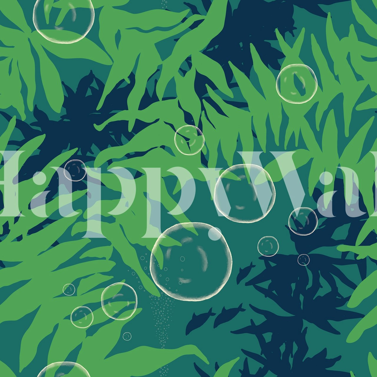 Deep Dive Aquatic wallpaper in a room