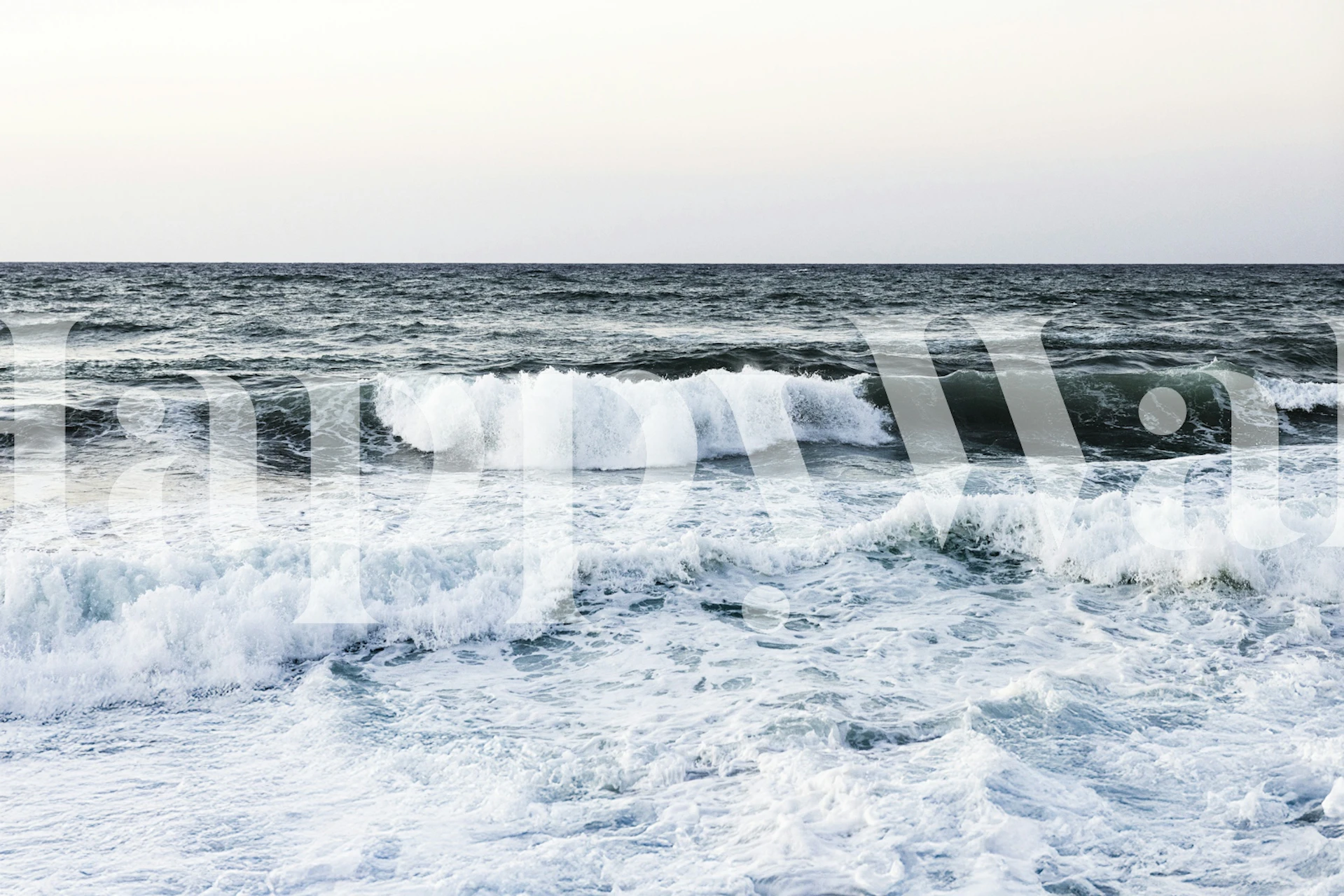 Papier peint Ocean Wave Serenity dans une pièce