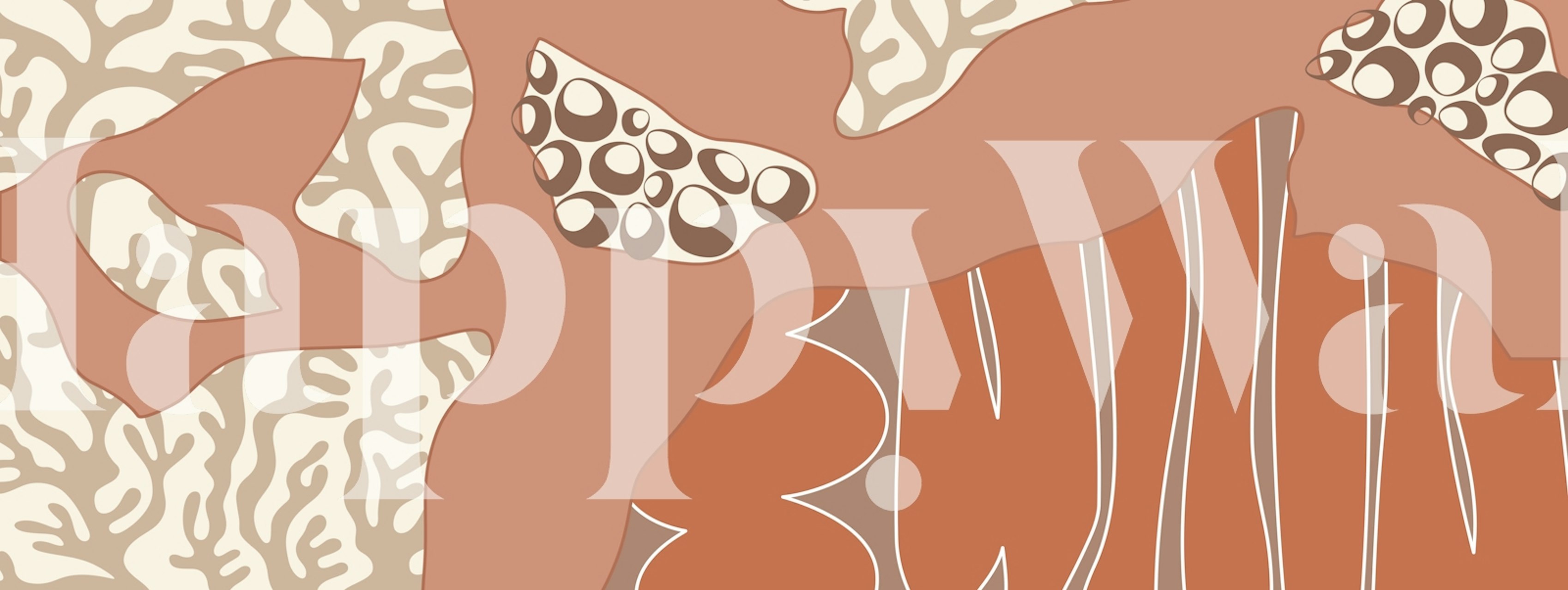 Large Neo Classical Garden Art papel pintado en una habitación