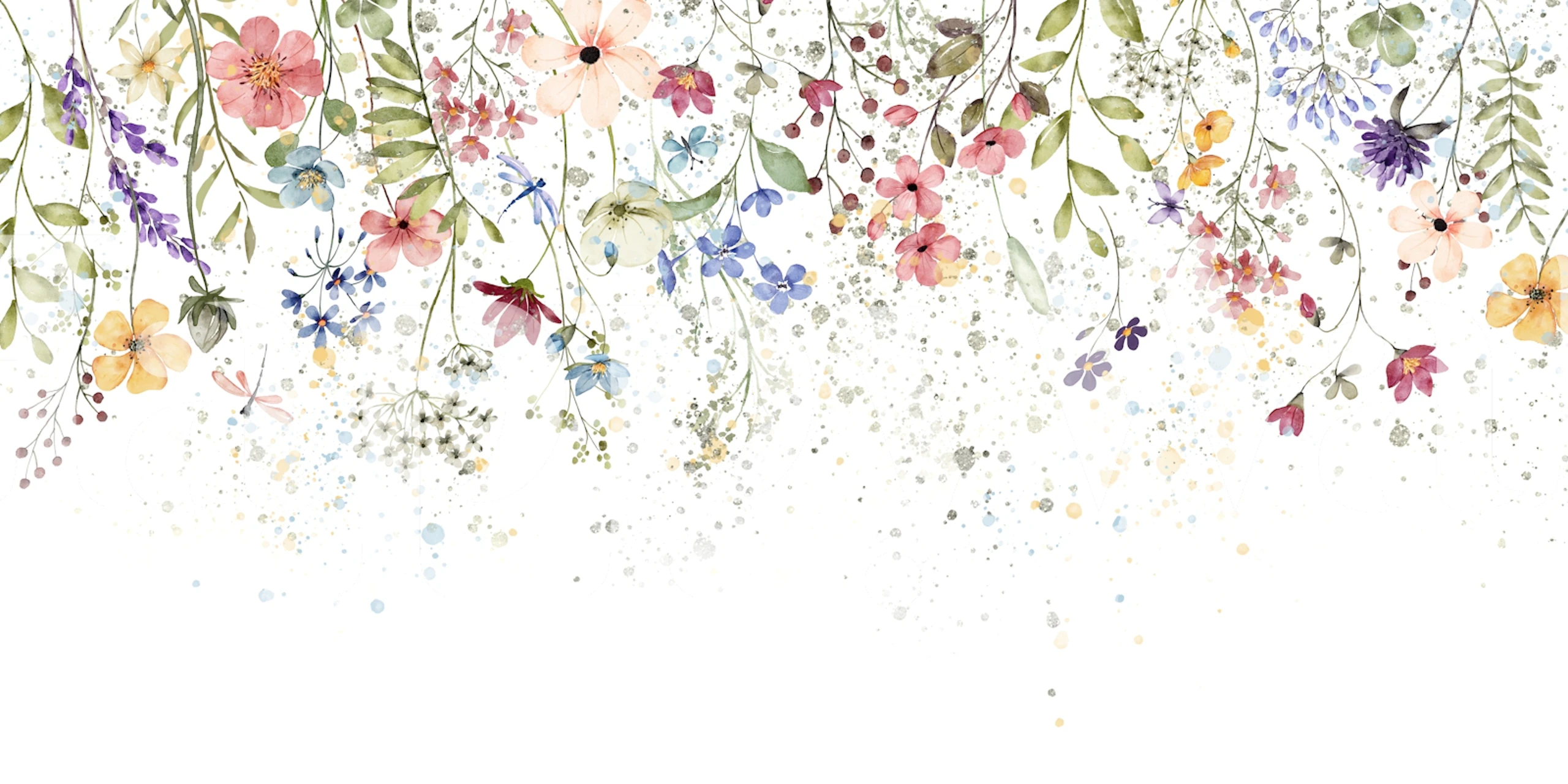 Floral dream A wallpaper in a room