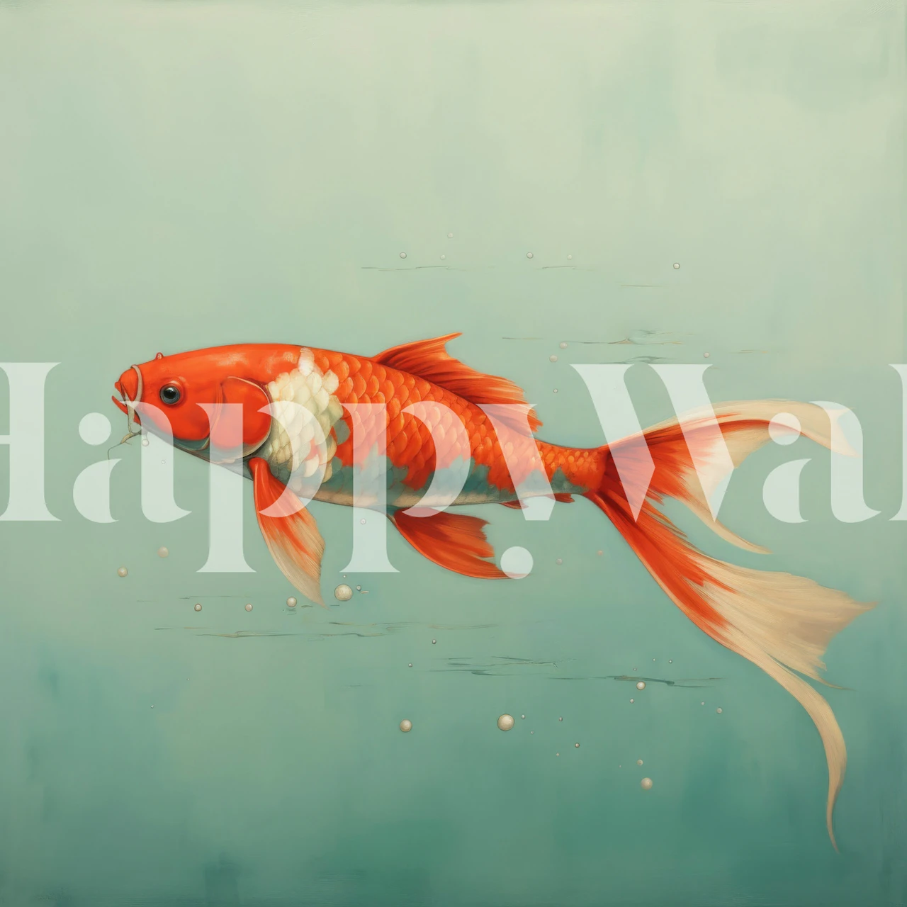 Minimal Koi Still carta da parati in una stanza