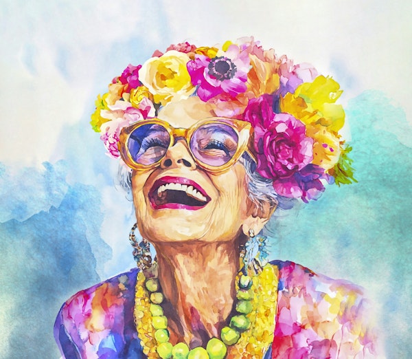 Portrait Bold And Ageless Female Icon