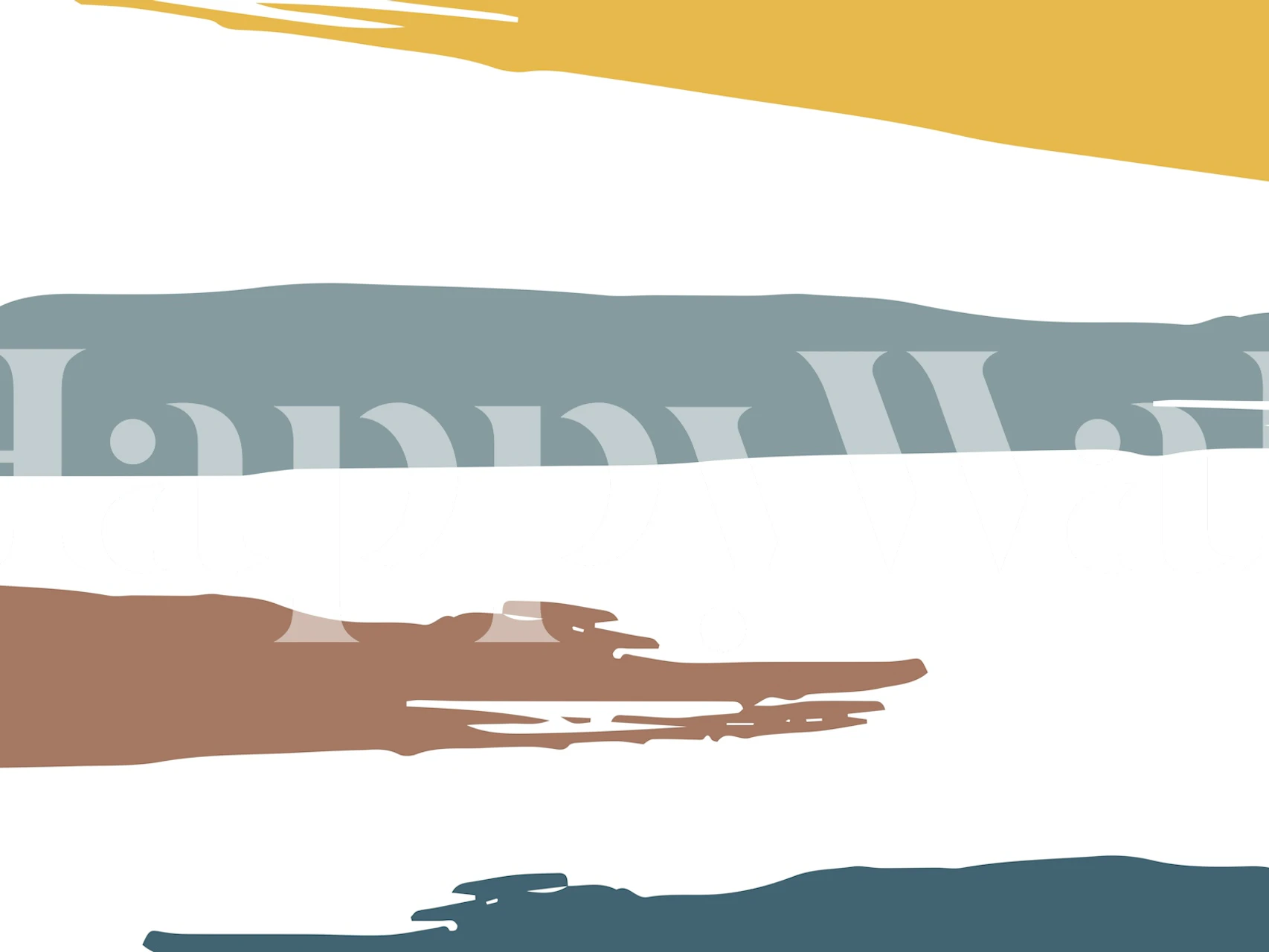 Mooted brush strokes wallpaper in a room