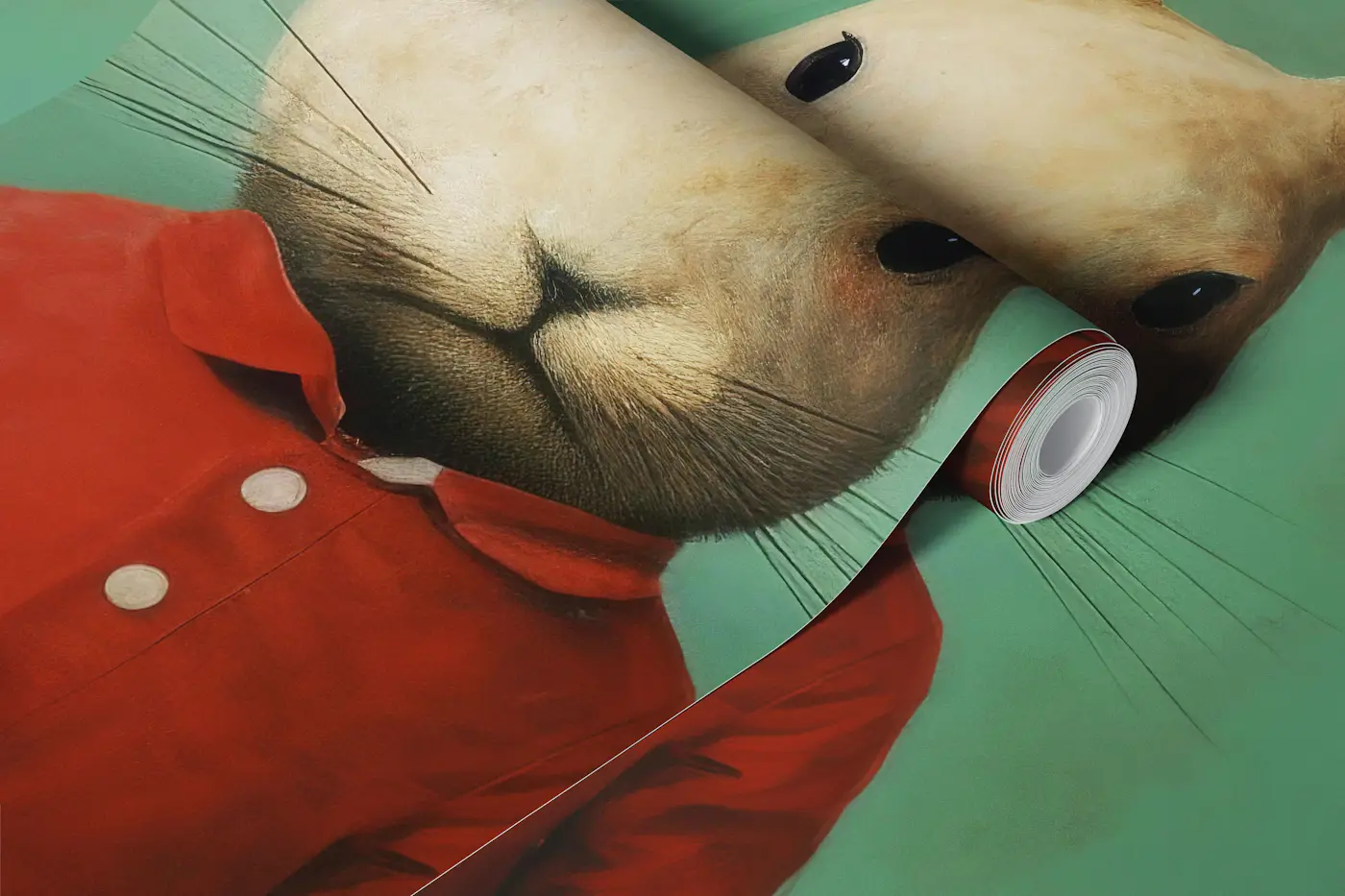 Minimal Rabbit Portrait wallpaper roll