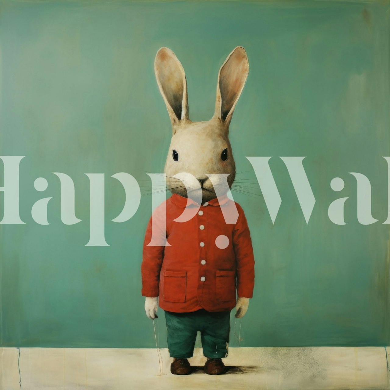 Tapeta The Minimal Rabbit w pokoju