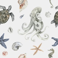 Ocean Life Pattern ταπετσαρία