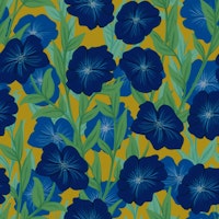 Bold Bloom Blue ταπετσαρία