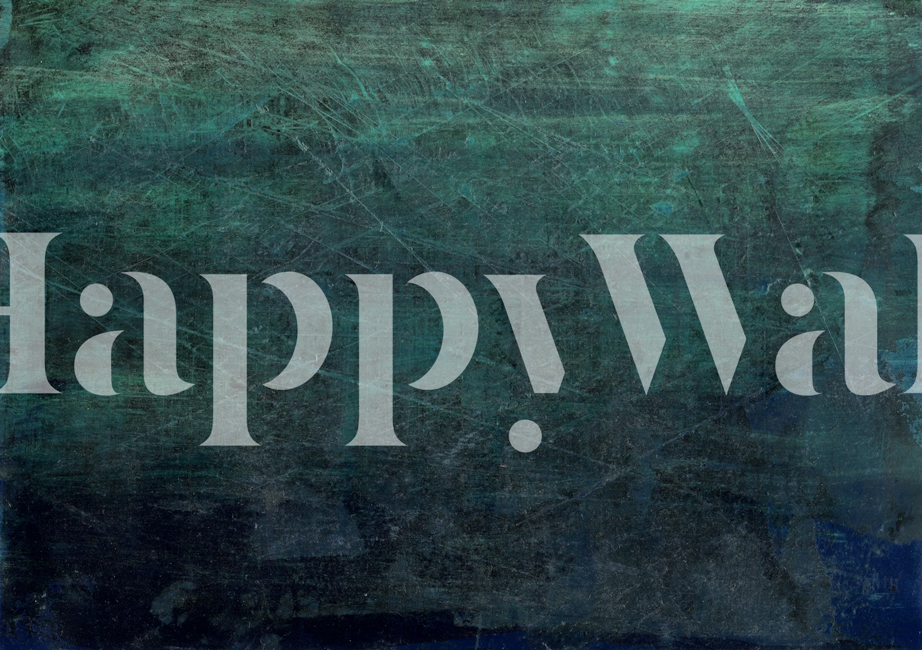 Papier peint Dark teal scratched texture dans une pièce