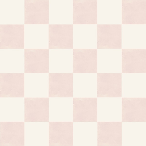 Watercolor Classic Pink Checkerboard
