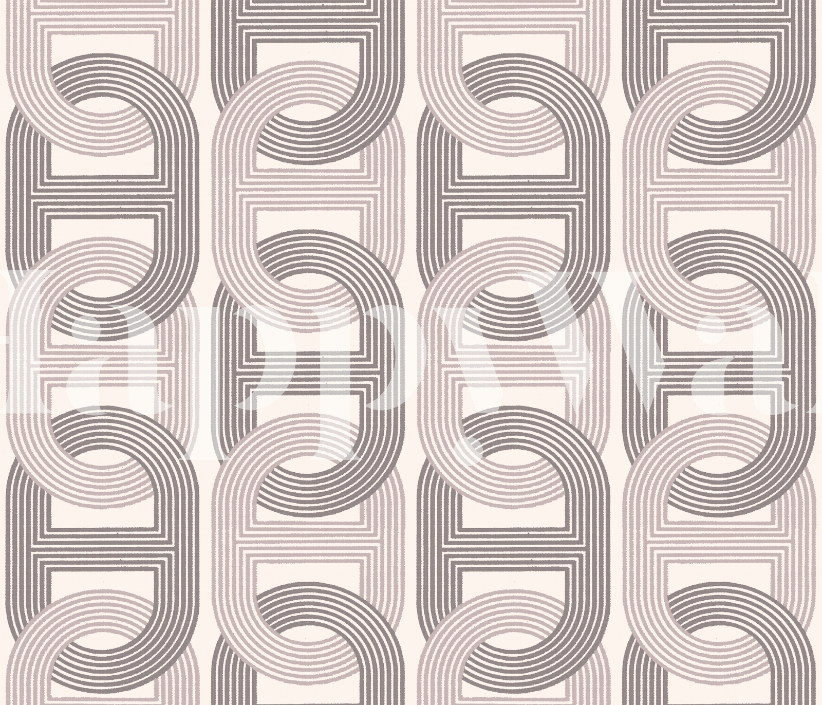 Beige Retro Geometric Wallpaper