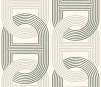 Retro Chain Loops J (green beige) papel pintado