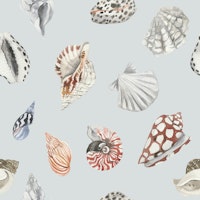 Watercolor Shells Pattern ταπετσαρία
