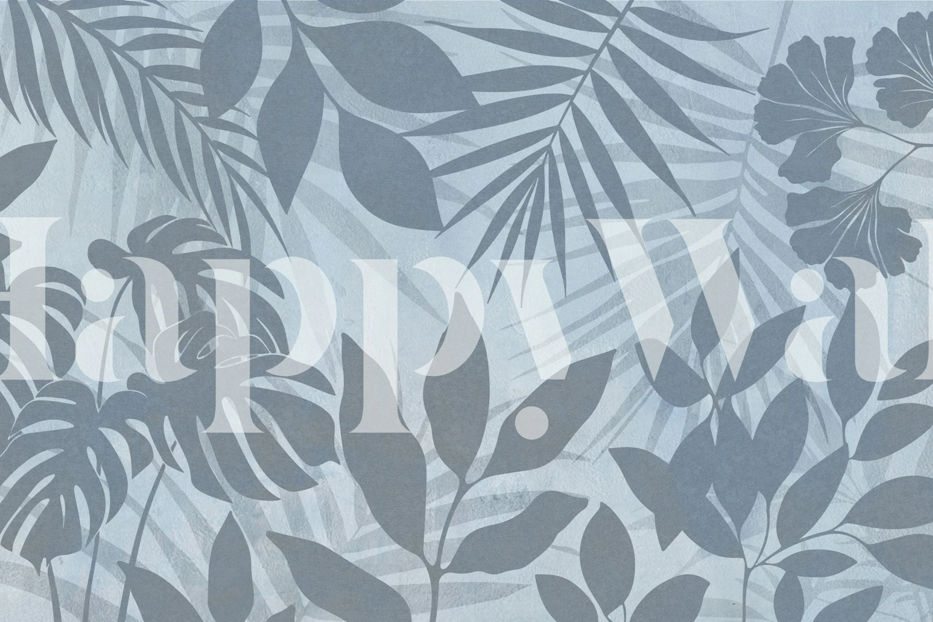Calm Tropical Escape Leaf Serenity wallpaper in a room