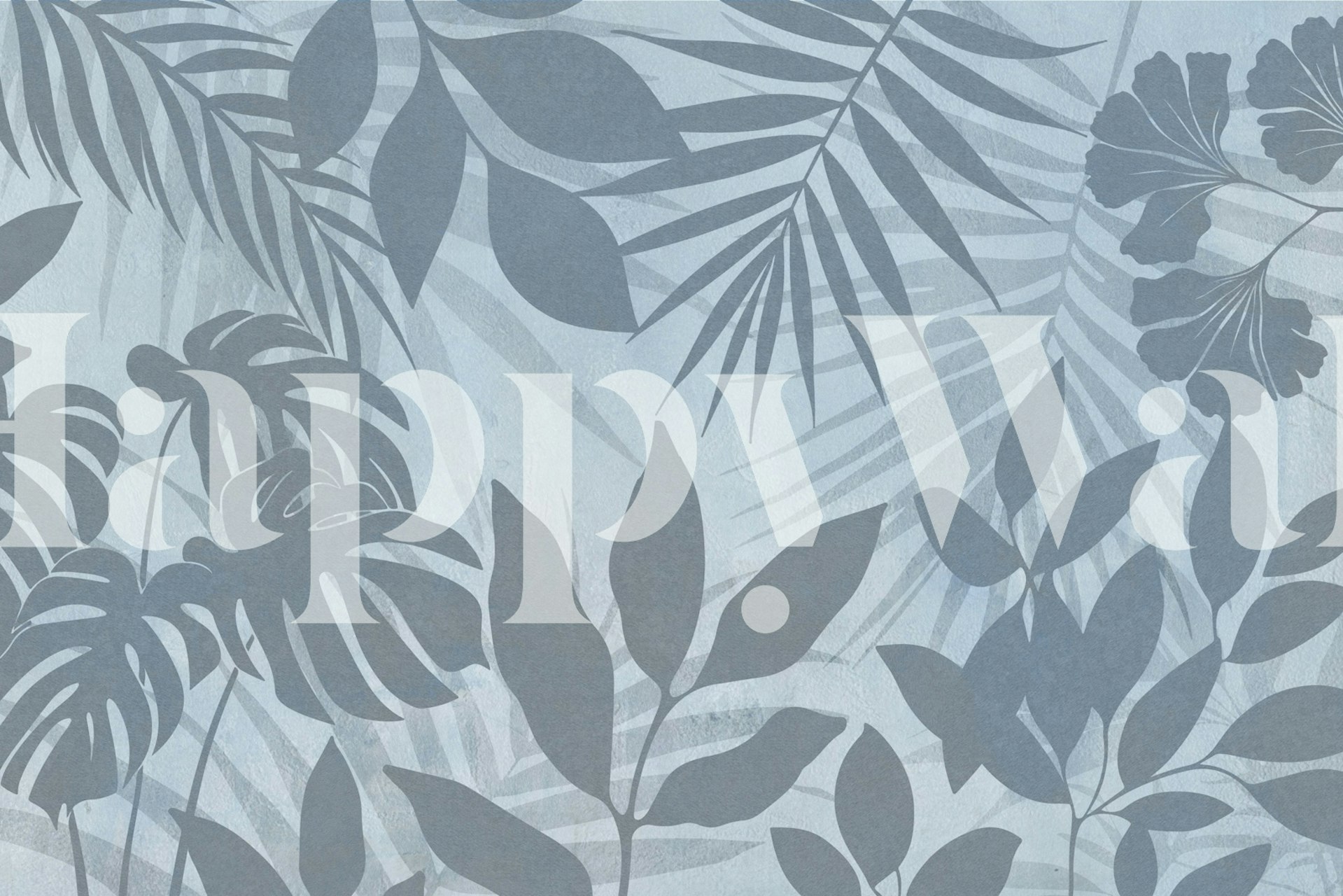 Calm Tropical Escape Leaf Serenity wallpaper in a room