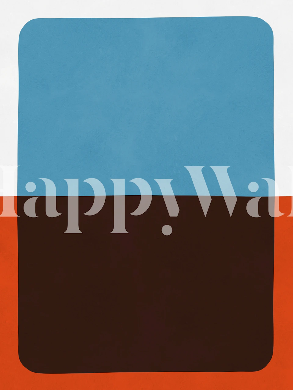 Blue and Rust Harmony wallpaper in a room