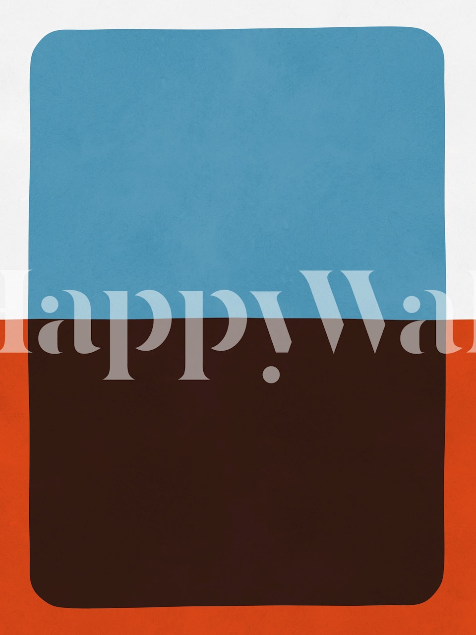 Blue and Rust Harmony behang in een kamer