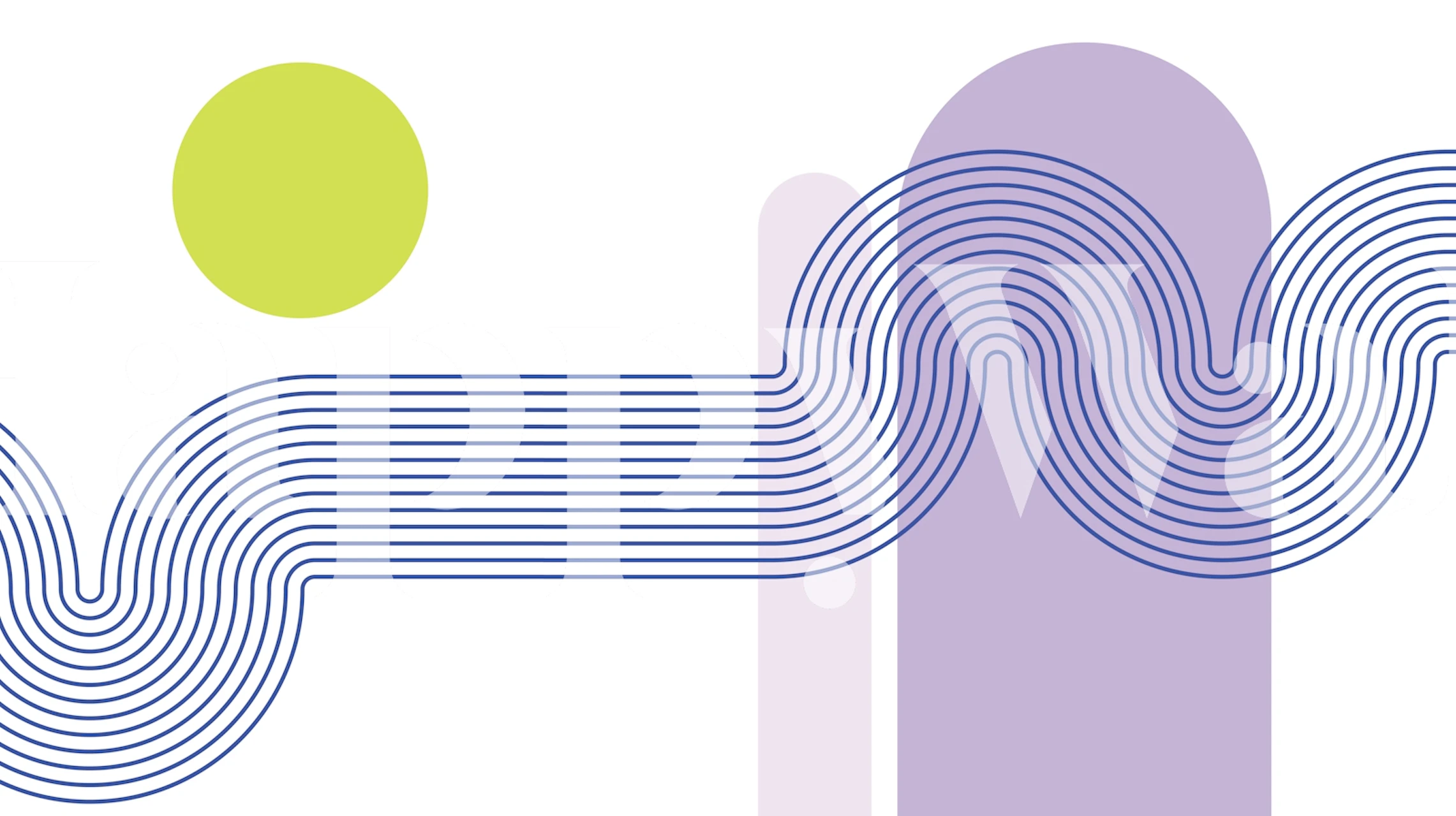 Modern geometric flow wallpaper in a room