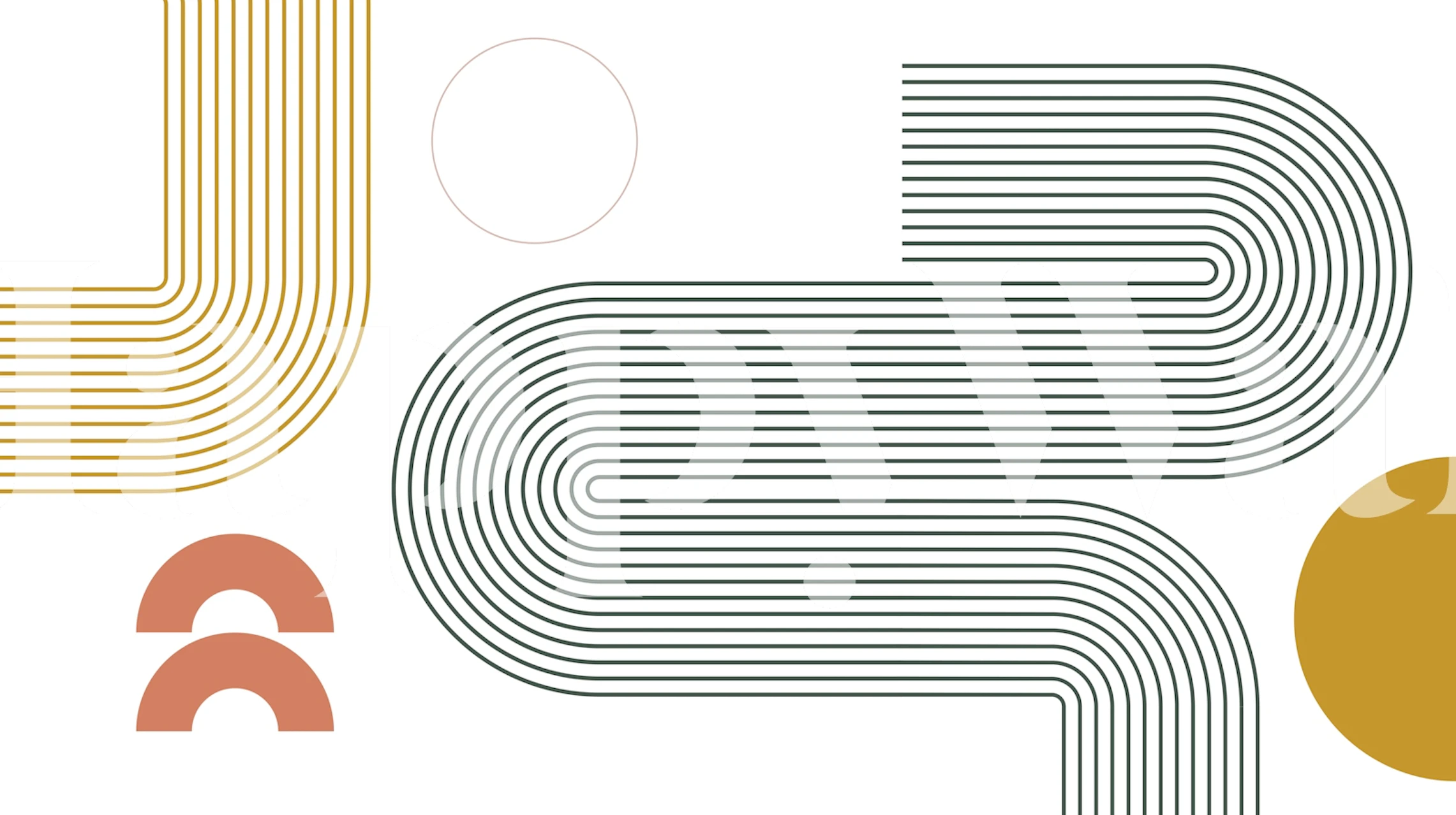 Papier peint Modern Retro Lines dans une pièce