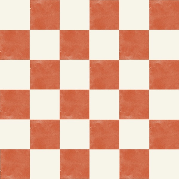 Vintage watercolor Red Checks