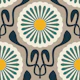 Chic Daisy Delight in Green Beige - L