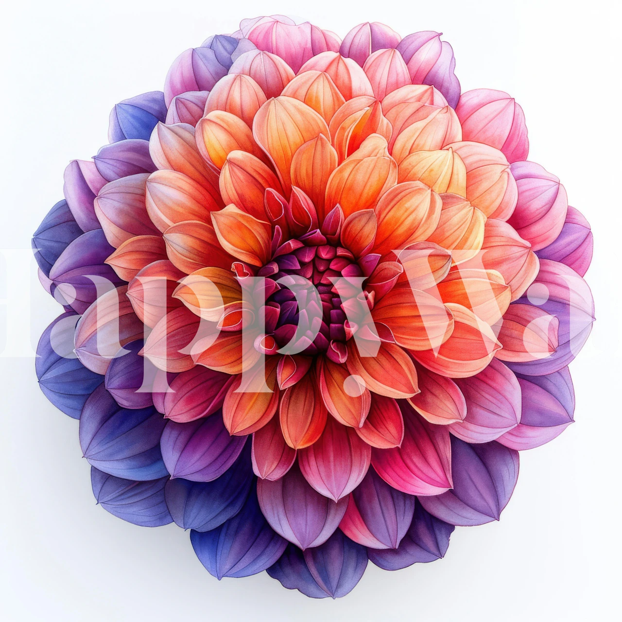 Dizajn tapete Dahlia Dreamscape u sobi